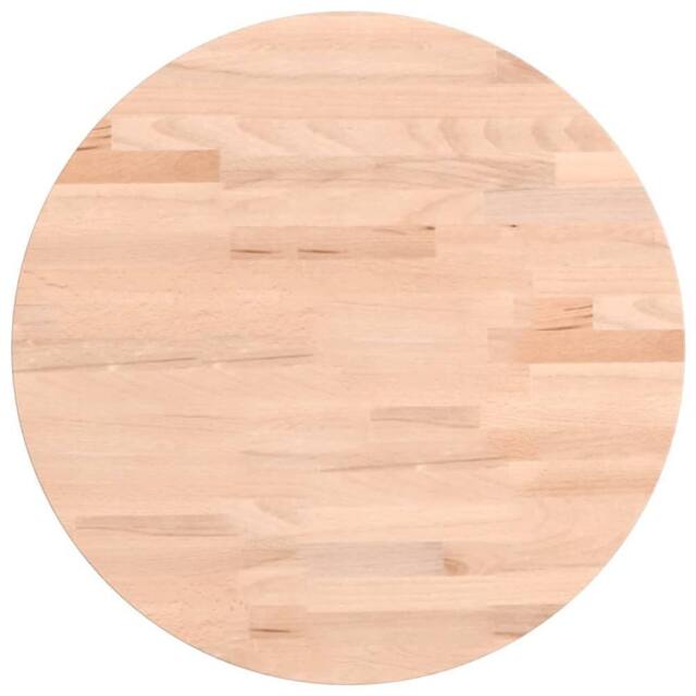 Berkfield Home Table Top Ã˜40x1.5 cm Round Solid Wood Beech in Natural - Size: 40x1.5 cm - image 1