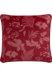 Dreams & Drapes 'Winter Sprigs' Floral Wreath Velvet Filled Cushion in Green - Size: 43 cm x 43 cm - thumbnail 3