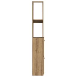 Berkfield Home Bathroom Cabinet Artisan Oak 25x25x170 cm Engineered Wood in Brown - Size: 25 x 25 x 170 cm - thumbnail 5