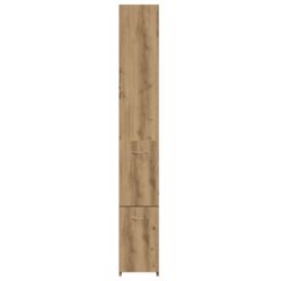 Berkfield Home Bathroom Cabinet Artisan Oak 25x25x170 cm Engineered Wood in Brown - Size: 25 x 25 x 170 cm - thumbnail 4