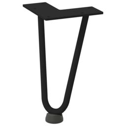 Berkfield Home Hairpin Table Legs 4 pcs Black 20 cm Solid Steel - thumbnail 4