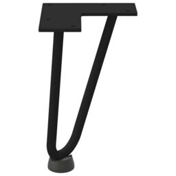 Berkfield Home Hairpin Table Legs 4 pcs Black 20 cm Solid Steel - thumbnail 6