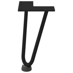 Berkfield Home Hairpin Table Legs 4 pcs Black 20 cm Solid Steel - thumbnail 5