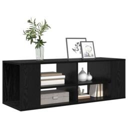 Berkfield Home TV Cabinet Black oak 102 x 35 x 35 cm Engineered wood