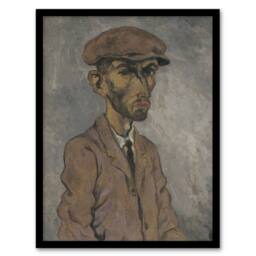 Artery8 Artists Self Portrait Arnold Weisz Kubincan Framed Wall Art Print in Grey - Size: A4 - thumbnail 1