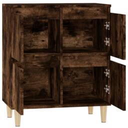 Berkfield Home Sideboard Smoked Oak 60x35x70 cm Engineered Wood in Brown - Size: 60 x 35 x 70 cm - thumbnail 8