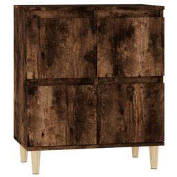 Berkfield Home Sideboard Smoked Oak 60x35x70 cm Engineered Wood in Brown - Size: 60 x 35 x 70 cm - thumbnail 3
