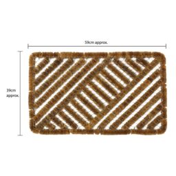 JVL Boston Scraper Door Mat, 39x59cm in Brown - Size: 40 cm x 60 cm - thumbnail 4