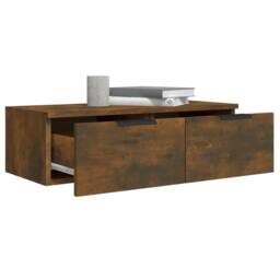 Berkfield Home Wall Cabinets 2 pcs Smoked Oak 68x30x20 cm Engineered Wood in Brown - Size: 68 x 30 x 20 cm - thumbnail 5