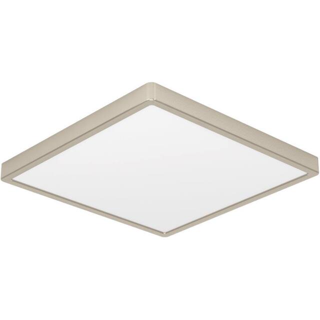 Loops Sleek Modern Satin Nickel Square Ceiling Light for Indoor Spaces in Metallics - image 1