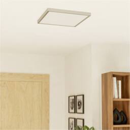 Loops Sleek Modern Satin Nickel Square Ceiling Light for Indoor Spaces in Metallics - thumbnail 6