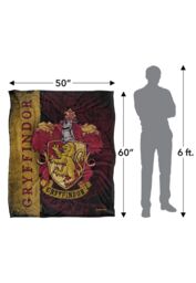 Warner Brothers Harry Potter House Crest Gryffindor Blanket 152 x 127 cm in White - thumbnail 5