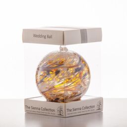 Sienna Glass Wedding Gift Friendship Ball Pastel Gold