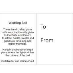 Sienna Glass Wedding Gift Friendship Ball Pastel Gold - thumbnail 4