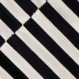 THE RUGS Donna Handwoven Wool Rug Black & White Striped Reversible Living Room - Size: 160 cm x 230 cm - thumbnail 4