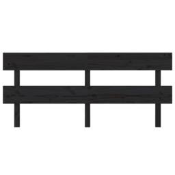 Berkfield Home Bed Headboard Black 184x3x81 cm Solid Wood Pine - Size: 184 x 3 x 81 cm - thumbnail 3