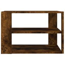 Berkfield Home Coffee Table Smoked Oak 59.5x59.5x40 cm Engineered Wood in Brown - thumbnail 4
