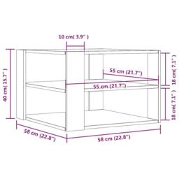 Berkfield Home Decorative Coffee Table Concrete Grey 59.5x59.5x40 cm Engineered Wood - thumbnail 9