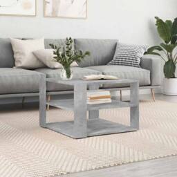 Berkfield Home Decorative Coffee Table Concrete Grey 59.5x59.5x40 cm Engineered Wood - thumbnail 2