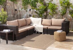 Livabliss Mirage Cottage Tan Black Fringe Jute-Look In- & Outdoor Rug in Beige - Size: 160 cm x 215 cm - thumbnail 9