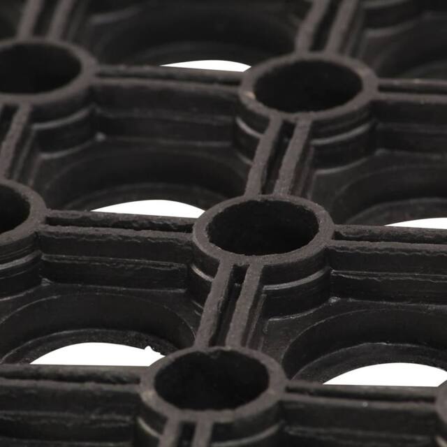Berkfield Home Mat Rubber 16 mm 80x120 cm in Black - image 1