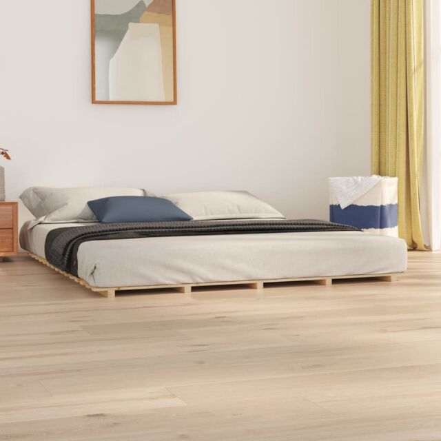 Berkfield Home Bed Frame 180x200 cm Super King Solid Wood Pine in Brown - image 1