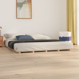 Berkfield Home Bed Frame 180x200 cm Super King Solid Wood Pine in Brown - thumbnail 1