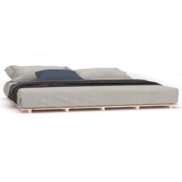 Berkfield Home Bed Frame 180x200 cm Super King Solid Wood Pine in Brown - thumbnail 2