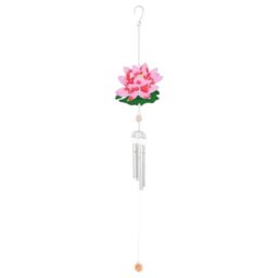 Garden Greatness Pink Water Lily Glass Garden Windchime - Size: 1 Pack - thumbnail 2