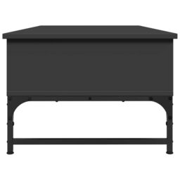 Berkfield Home Coffee Table Black 100x50x35 cm Engineered Wood & Metal - Size: 100 x 50 x 35 cm - thumbnail 6