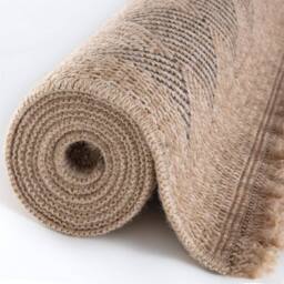 THE RUGS Jute Look Diamond Design Outdoor Rug Dark Grey Patio Nature 5300DG in Beige - Size: 240 cm x 340 cm - thumbnail 5