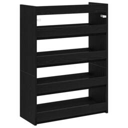 Berkfield Home Shoe Rack Black 60x25x81 cm Engineered Wood - Size: 60 x 25 x 81 cm - thumbnail 6
