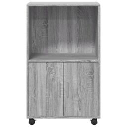 Berkfield Home Rolling¬†Cabinet Grey sonoma 55x40x91 cm Engineered Wood - Size: 55 x 40 x 91 cm - thumbnail 4