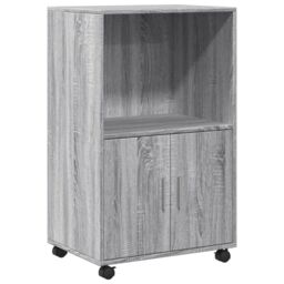 Berkfield Home Rolling¬†Cabinet Grey sonoma 55x40x91 cm Engineered Wood - Size: 55 x 40 x 91 cm - thumbnail 2