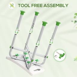 STILVORA Adjustable Shower Stool with Padded Seat Green - thumbnail 7