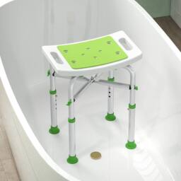 STILVORA Adjustable Shower Stool with Padded Seat Green - thumbnail 3