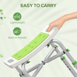STILVORA Adjustable Shower Stool with Padded Seat Green - thumbnail 9
