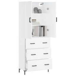 Berkfield Home Highboard White 69.5x34x180 cm Engineered Wood - thumbnail 3