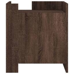 Berkfield Home Decorative Bedside Cabinet Brown Oak 45x50x50 cm Engineered Wood - Size: 45 x 50 x 50 cm - thumbnail 4
