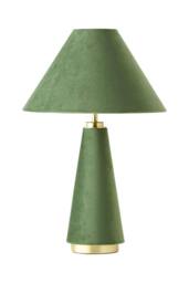 ValueLights Martha Conical Lamp Shade Velvet Boucle Fabric Table Lamp with Bulb in Light Green - thumbnail 6