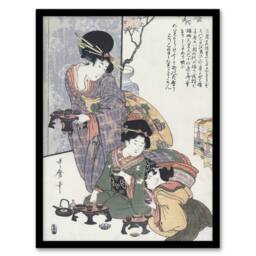 "Artery8 Hinamatsuri Festival Day Vintage Framed Wall Art Print Kitagawa - Size: W12"" x H16""" - thumbnail 1