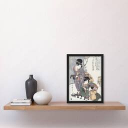 "Artery8 Hinamatsuri Festival Day Vintage Framed Wall Art Print Kitagawa - Size: W12"" x H16""" - thumbnail 4