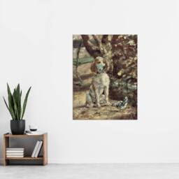 "Artery8 The Artists Dog Fleche Vintage Wall Art Print Toulouse Lautrec in Brown - Size: W12"" x H16""" - thumbnail 4