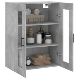 Berkfield Home Wall Mounted Cabinet Concrete Grey 69.5x34x90 cm - thumbnail 5