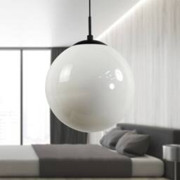 First Choice Lighting Set of 2 Grosvenor - Black Pendant Lights with Glass Globes - thumbnail 8