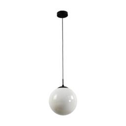 First Choice Lighting Set of 2 Grosvenor - Black Pendant Lights with Glass Globes - thumbnail 2