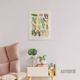 "Artery8 Great Barrier Reef Corals Marine Life Kent Canvas Wall Art Print in Beige - Size: W24"" x H32""" - thumbnail 3