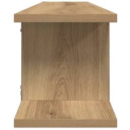 Berkfield Home Durable Wall Shelves 2 pcs Artisan Oak 75x18x20 cm Engineered Wood in Brown - Size: 75 x 18 x 20 cm - thumbnail 6
