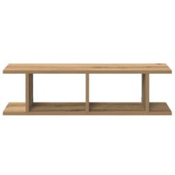 Berkfield Home Durable Wall Shelves 2 pcs Artisan Oak 75x18x20 cm Engineered Wood in Brown - Size: 75 x 18 x 20 cm - thumbnail 5