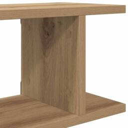 Berkfield Home Durable Wall Shelves 2 pcs Artisan Oak 75x18x20 cm Engineered Wood in Brown - Size: 75 x 18 x 20 cm - thumbnail 8